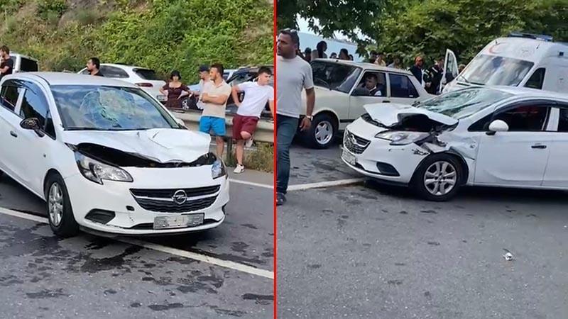 Otomobil baba ile 3 yaşındaki oğluna çarptı: 3 yaralı