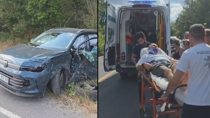 Silivri’de 3 araç çarpıştı: 4 yaralı