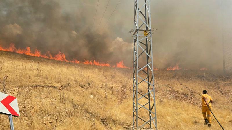 Diyarbakır’da örtü yangını kontrol altına alındı
